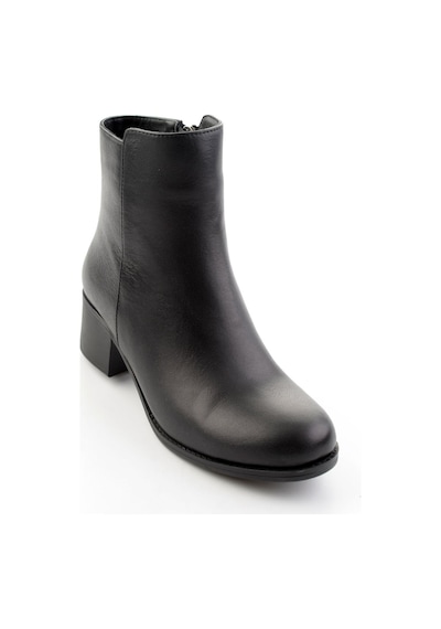 Siyah Hakiki Deri Kadın Bot & Bootie K02208291903