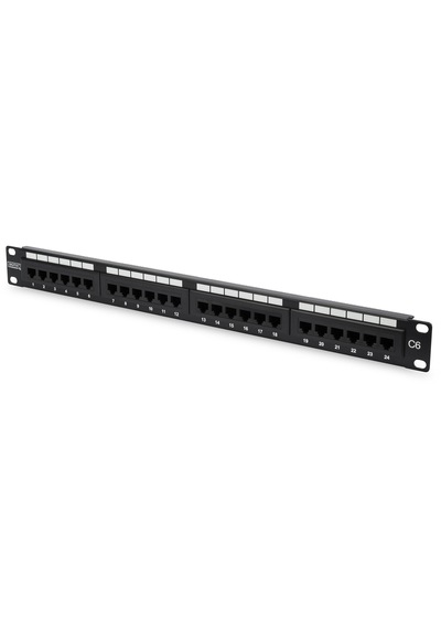 Digitus Cat 6, E Sınıfı Patch Panel, Zırhsız Unshielded , Siyah Renk&lt Br&gt Digitus Cat 6, Class E Patch Panel, Unshielded, Black-70060