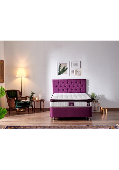 Nironyatak Niron Purple Yatak Seti 120X200 Cm Tek Kişilik Yatak Baza Başlık