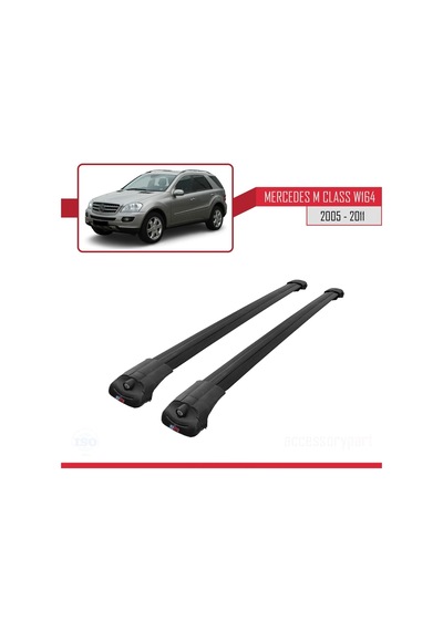 Mercedes Gle W164 2005-2011 Arası İle Uyumlu Ace-1 Ara Atkı Tavan Barı Siyah