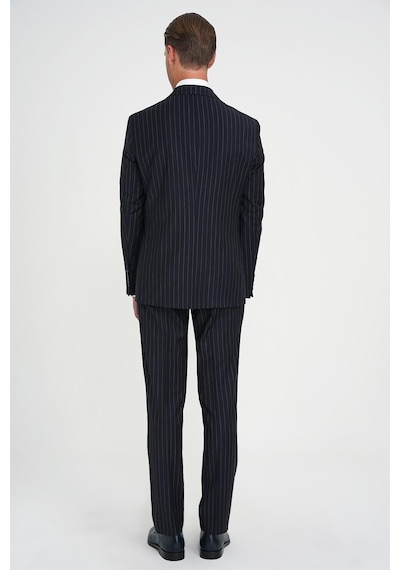 Efor Slim Fit Çift Yırtmaç Çizgili Kruvaze Klasik Koyu Lacivert Takım Elbise Tk 925 Lacivert Efor Slim Fit Çift Yırtmaç Çizgili Kruvaze Klasik Koyu Lacivert Takım Elbise Tk 925 Lacivert