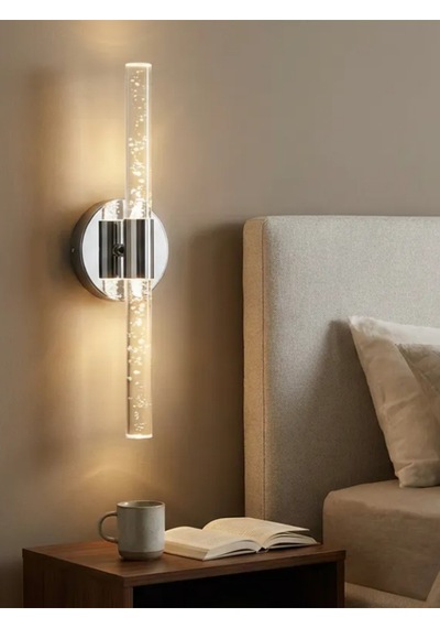 Bhbackhome Bubbleflux Large Şık Tasarım Modern Ledli Aplik 51 Cm Gümüş Pilli Gümüş