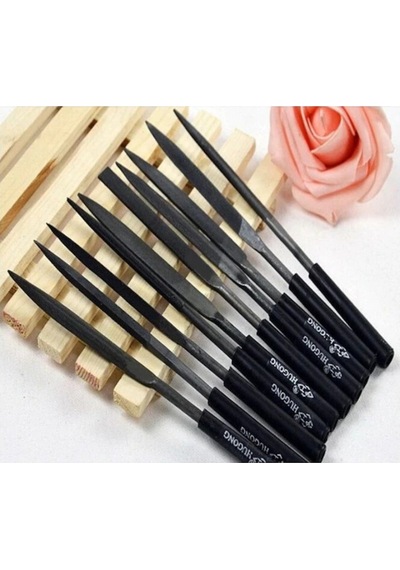 Senbang 10 Parça Mini Eğe İğne Model Demir Ahşap Metal Törpü Eğe 14 Cm