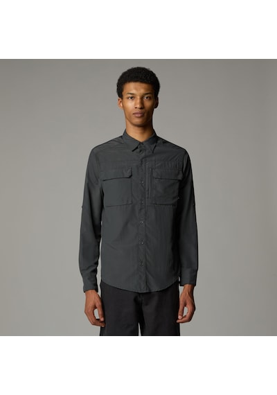 The North Face M L/s Sequoia Shirt Erkek Gömlek-29877 Koyu Gri