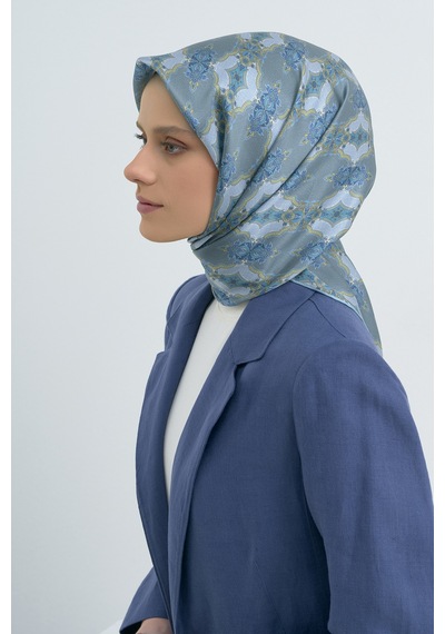 Armine Saf İpek Sura Eşarp-2026 İlkbahar-yaz- 952200d Mavi