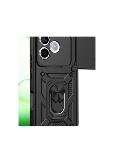Huawei Honor 600 Lite Pars Lens Yüzüklü Silikon - Siyah Evimdeyokyok