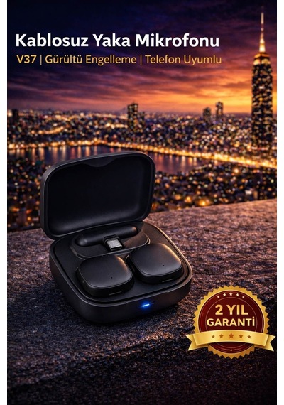 V37-2 Yapay Zeka Destekli Yaka Mikrofonu
