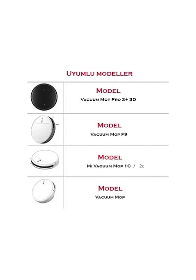 Xiaomi 2c Vacuum Mop Uyumlu Yedek Mopsuz Fırça Hepa Filtre Seti