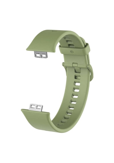 Ekılıf - Huawei Watch Fit Uyumlu - Kordon Silikon Kordon Krd-43 - Açık Yeşil