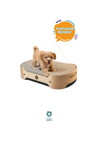 Mamapetz Luta Light Kedi Ve Küçük Irk Köpek Ahşap Yatağı