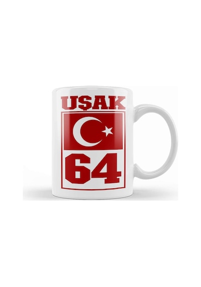 64 Uşak Kupa Bardak Porselen Karışık