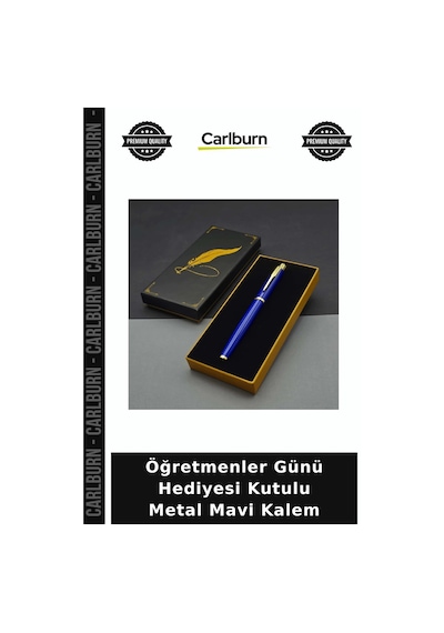 Öğretmenler Günü Hediyesi Kutulu Metal Mavi Kalem Anlam Görünüm Sürpriz