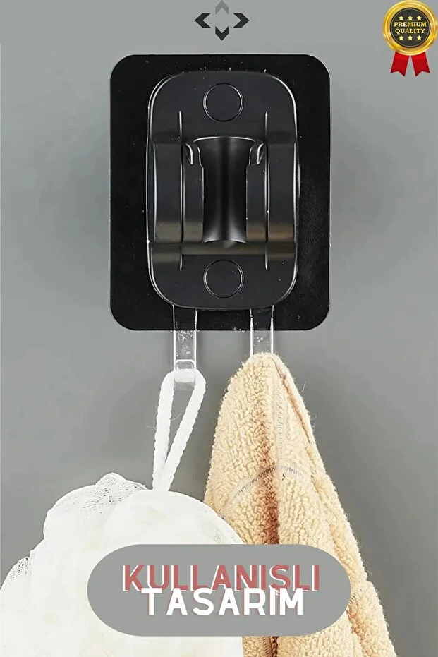 Duş Başlığı Askısı Kendinden Yapışkanlı Güçlü Tutuculu Duş Mafsalı Banyo Askısı Siyah