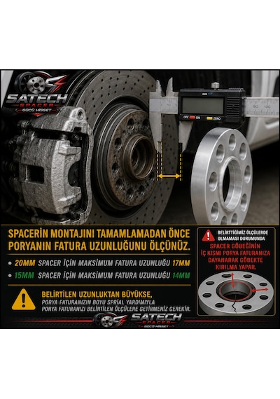 5x100 57.1 Skoda Roomster 15mm Spacer Set 2 Adet