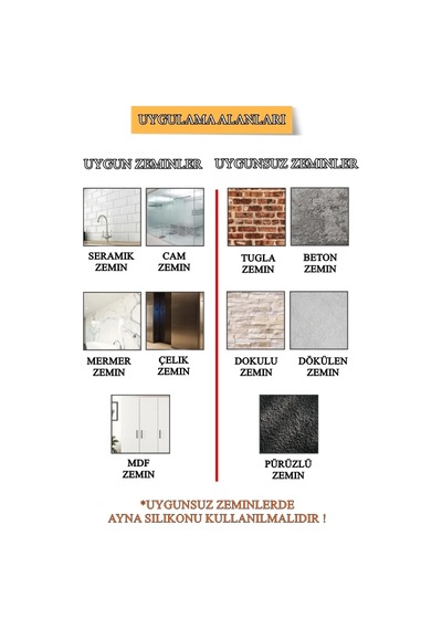 4'lü Takım Kare Ayna - 20cm X 20cm Düz Ayna