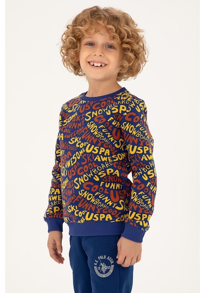U.S. Polo Assn. Erkek Çocuk İndigo Bisiklet Yaka Sweatshirt 50293460-VR028
