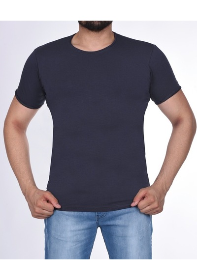 Black Steel Süprem Kısa Kol Pis Dikiş Slimfit Düz Tshırt-1884 (486520446)