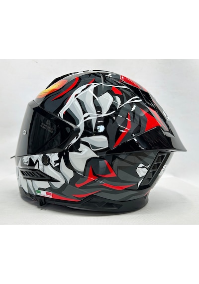 Sway Sw 868 Cannibal Black Grey Red Güneş Vizörlü Siyah Camlı