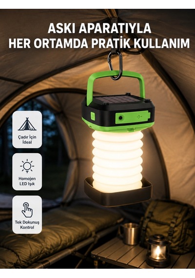 Şarjlı Led Lamba Dokunmatik Sensörlü, 3 Kademeli Parlaklık Najmaddin Çok Renkli