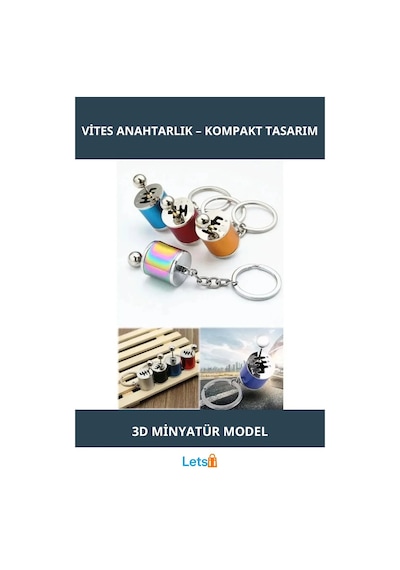 3d Metal Araba Vites Anahtarlık Şık Ve Fonksiyonel Çok Renkli
