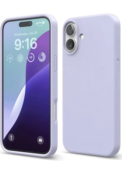 Newface Apple iPhone Uyumlu 16 Plus Kılıf Nano İçi Kadife Silikon - Lila Diğer