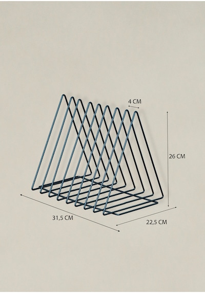 Metal Dergilik Ve Klasör Ayracı Çok Amaçlı Üçgen Dergilik Masa Üstü Organizer