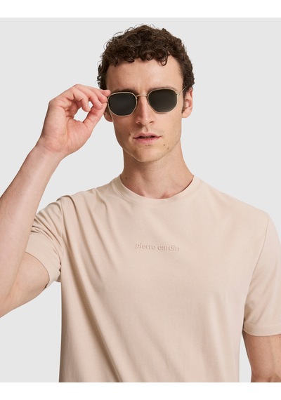 Pierre Cardin Erkek Koyu Bej Tişört 50327872-vr088