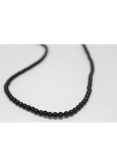 Onix (Oniks) Taşı Parlak Dizi 4mm Gümüş