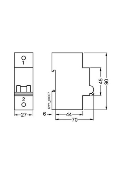 Siemens 5sp4192-7 C125 1 Kutuplu 125a 10ka C Tipi Otomatik Sigorta 70 Mm