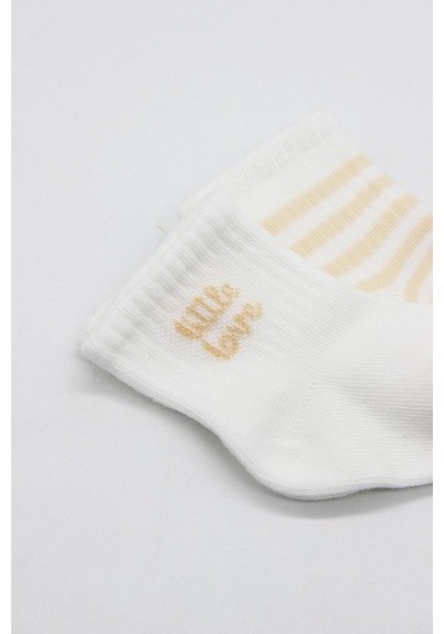 Erturkstore Penye Soket Çorap 2li 10139 Ekru Somon Çok Renkli