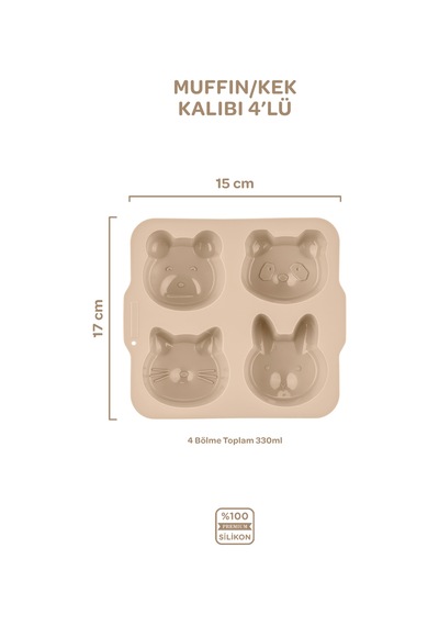 Silikon 10'lu Set Latte Bej / Önlük, Tabak, Kaşık, Çatal, Bardak, Diş Kaşıyıcı, Buz Kalıbı...