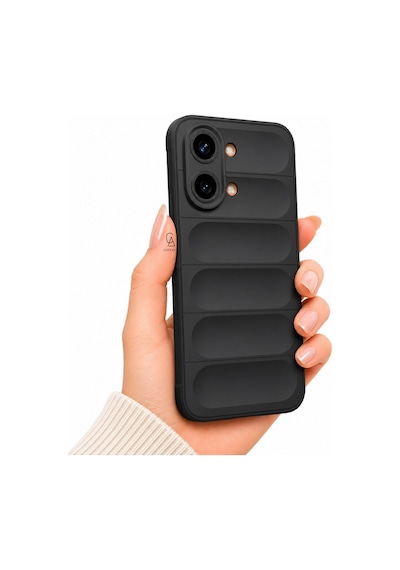 Xiaomi Poco X8 Pro Max Uyumlu Kılıf Esnek Tpu Oyuklu Arka Yüzey Tasarımlı Silikon Kapak Siyah