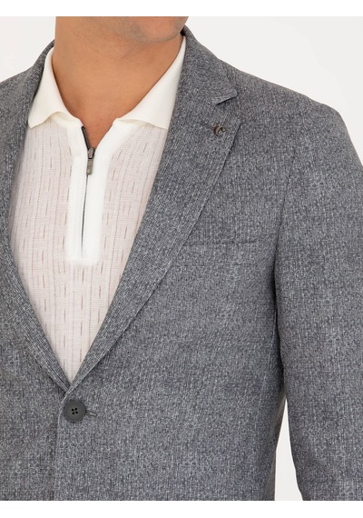 Cacharel Antrasit Ex. Slim Fit Ceket Gri