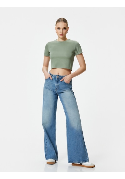 Koton Crop Tişört Kısa Kollu Bisiklet Yaka Modal Karışımlı Ada Çayı 4sak50259ek 4SAK50259EK983 Açık Yeşil Koton Crop Tişört Kısa Kollu Bisiklet Yaka Modal Karışımlı Ada Çayı 4sak50259ek 4SAK50259EK983 Açık Yeşil
