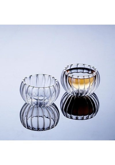 Dekoratif Cam Lokumluk, 8x8 Cm, 6'li Set Diğer