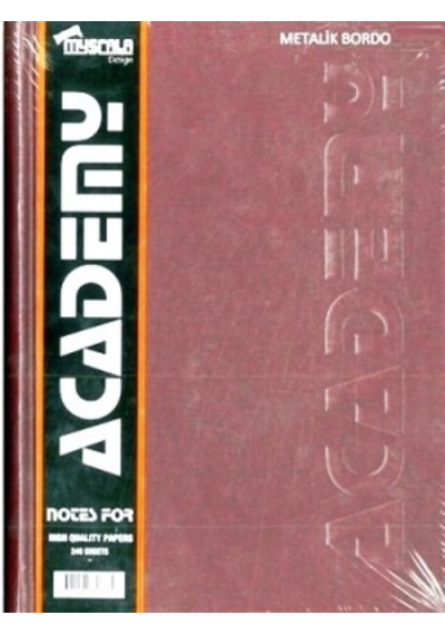 Defter 240 Yaprak Ciltli 20x28 Sert Kapak Çizgili Özkan Metalik Bordo