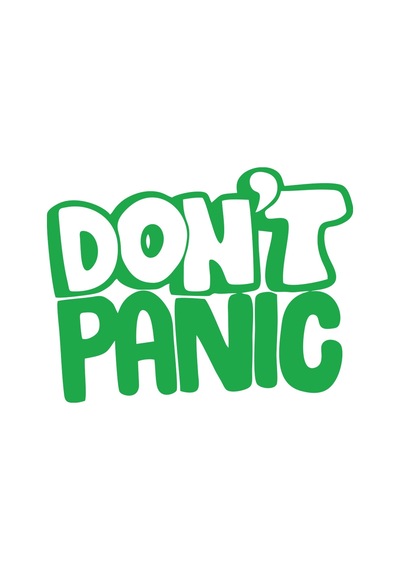Dont Panic Araba Sticker Araba Sticker 17x17 Cm Yeşil