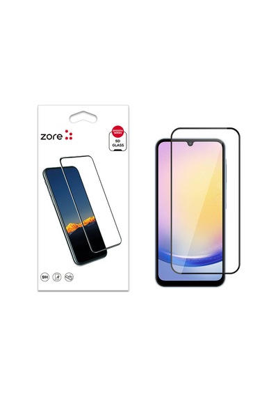 Galaxy Uyumlu  A25 Zore Kenarları Kırılmaya Dayanıklı Cam Ekran Koruyucu