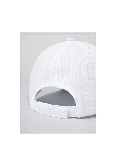Caxis Milano İtaly Baskılı Spor Şapka Unisex 56-60 Cm Ölçülere Kadar Ayarlanabilir Çırtlı Beyaz