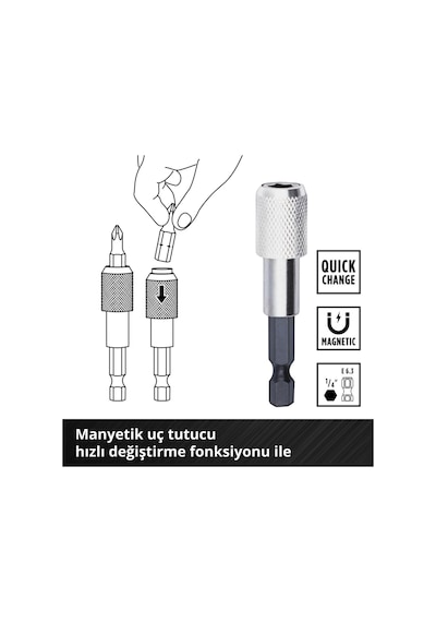 Einhell 40 Parça Delici ve vidalama uç seti L-CASE kutu - 49109053