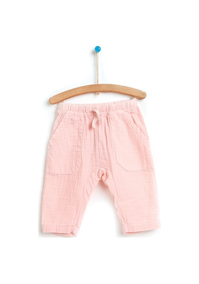 HelloBaby Basic Kız Bebek Cepli Pantolon Açık Pembe