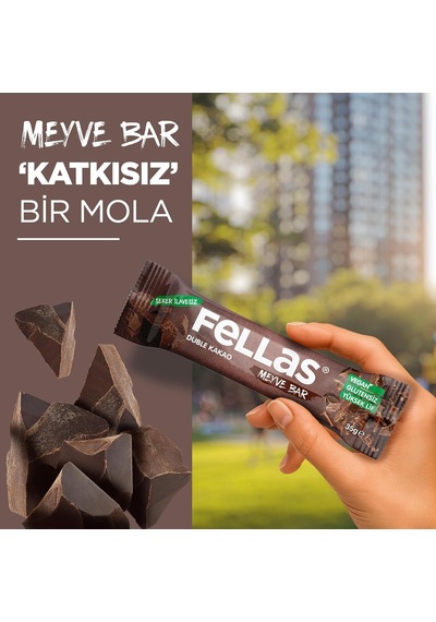 Fellas Meyve Bar, Duble Kakaolu, 35gr X 12 Adet