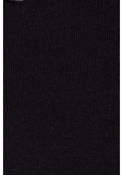Tudors Kadın Relax Fit Rahat Kesim Pamuklu İçi Polarlı Yarım Fermuarlı Siyah Dik Yaka Sweatshirt-37888 SiYAH
