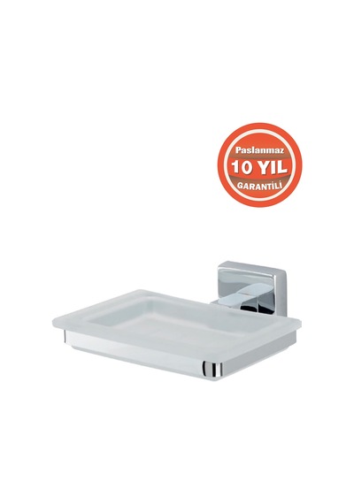 Çelik Banyo Paslanmaz Pirinç Tamay Montajlı Katı Sabunluk Krom