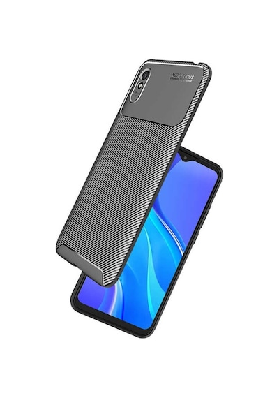 Xiaomi Redmi 9A Kılıf Negro Karbon Dizayn Silikonnano Glass