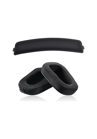 Logitech G633 G933 G935 G635 G933s G633s Uyumlu Kulaklık Pedi Ve Süngeri - Siyah Kumaş Sünger Ve Kafa Bandı