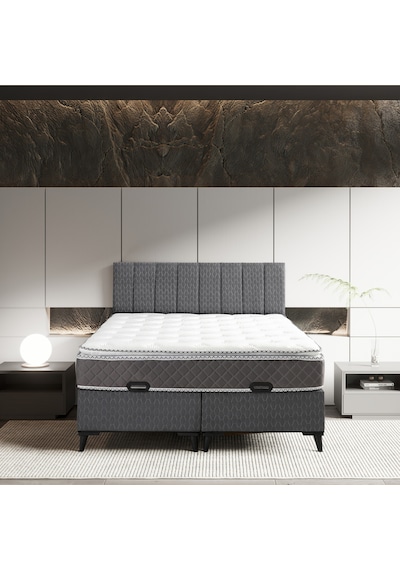 Luna Elite Çift Kişilik Yatak Baza Başlık Set 3'lü Set Konuma Özel Teslimat 160x200