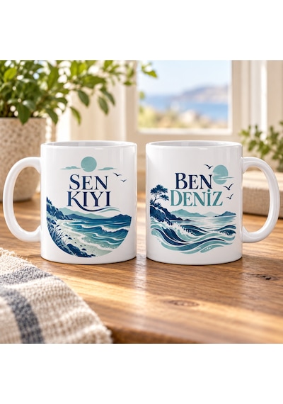 Bezos Kıyı Ve Deniz 2'li Kupa Seti - Model 347 Bty