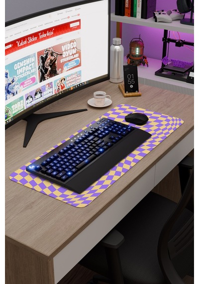 Dama Kaymaz Dikişli Kauçuk Oyuncu Mousepad V1 - 70x30 Xl Gaming Mouse Pad Fare Altlığı