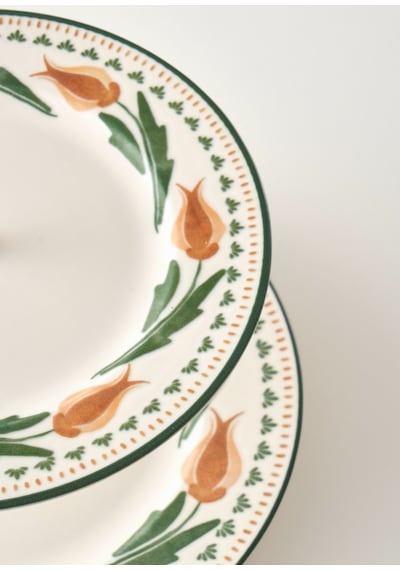 Bella Maison Tulip Porselen 2 Katlı Kurabiyelik Çok Renkli